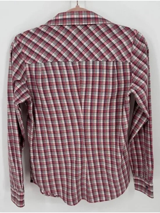 Pendleton Womens Red & White Long Sleeve Plaid Button-Up Shirt Size S - Picture 5 of 12
